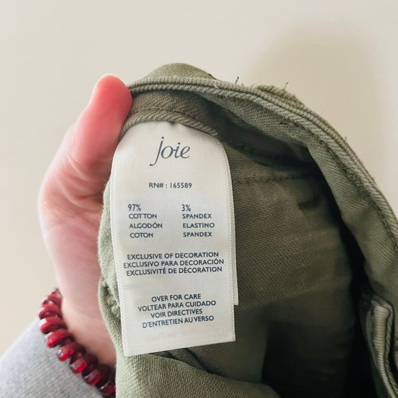 Joie Park Cargo Skinny Pants in Fatigue SZ 12 Olive Green - Picture 10 of 11